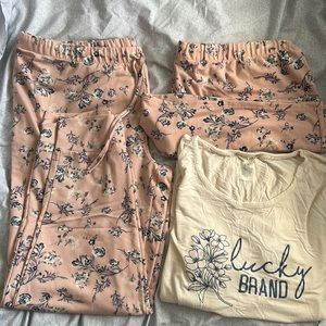 Lucky brand 2XL pajama set with pants and shorts.